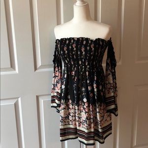 Off the shoulder, Bell Sleeves, Floral Dress